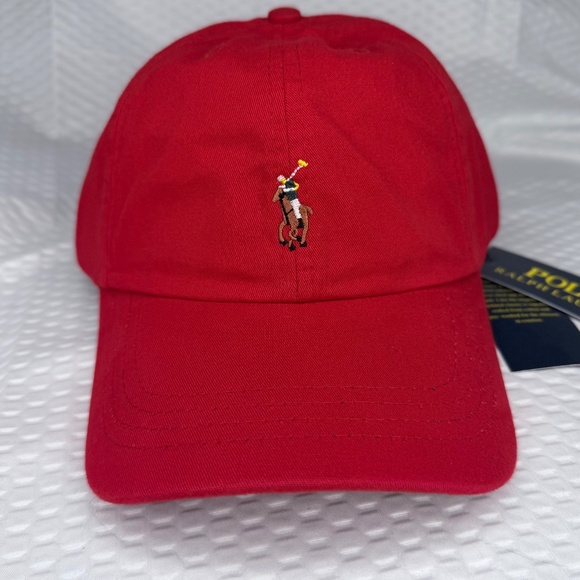 Polo Ralph Lauren Accessories - AUTHENTIC POLO RALPH LAUREN RED CLASSIC SPORT CAP HAT ONE SIZE UNISEX NEW M/L